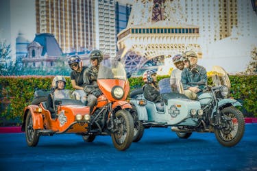 Private two-hour guided sidecar tour in Las Vegas with a drink